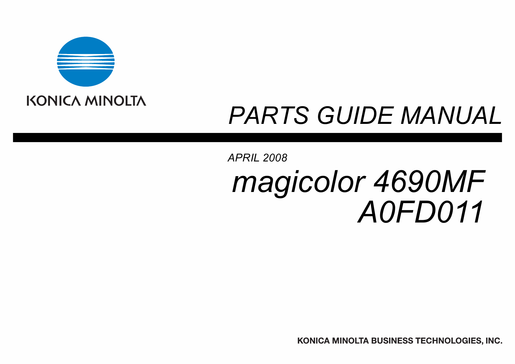 Konica-Minolta magicolor 4690MF Parts Manual-1